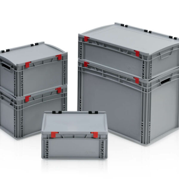 Bac Euro Gris avec couvercle