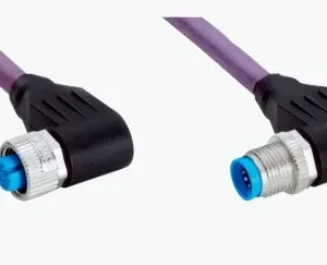 Câble de connexion 5m 5 Pôles Coté Male M12 Coudé et Coté Femelle M12 Coudé YG2A15-050C1BN2A15 2115283