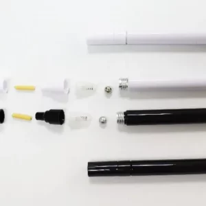 Stylo à flux vide rechargeable de couleur blanche. BS-S31-W BSC-S31