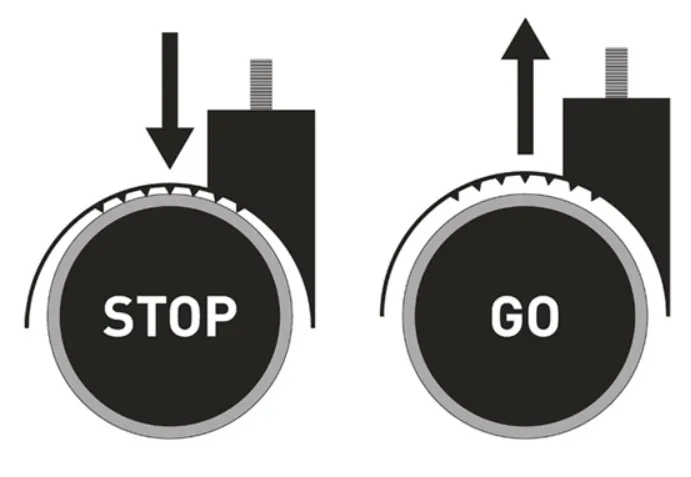 Roulettes Souples Autobloquantes 'STOP & GO'