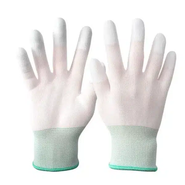 Gants Antistatiques Blanc Doigts PU
